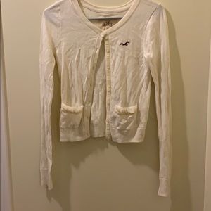 Hollister cream colored cardigan size small✨